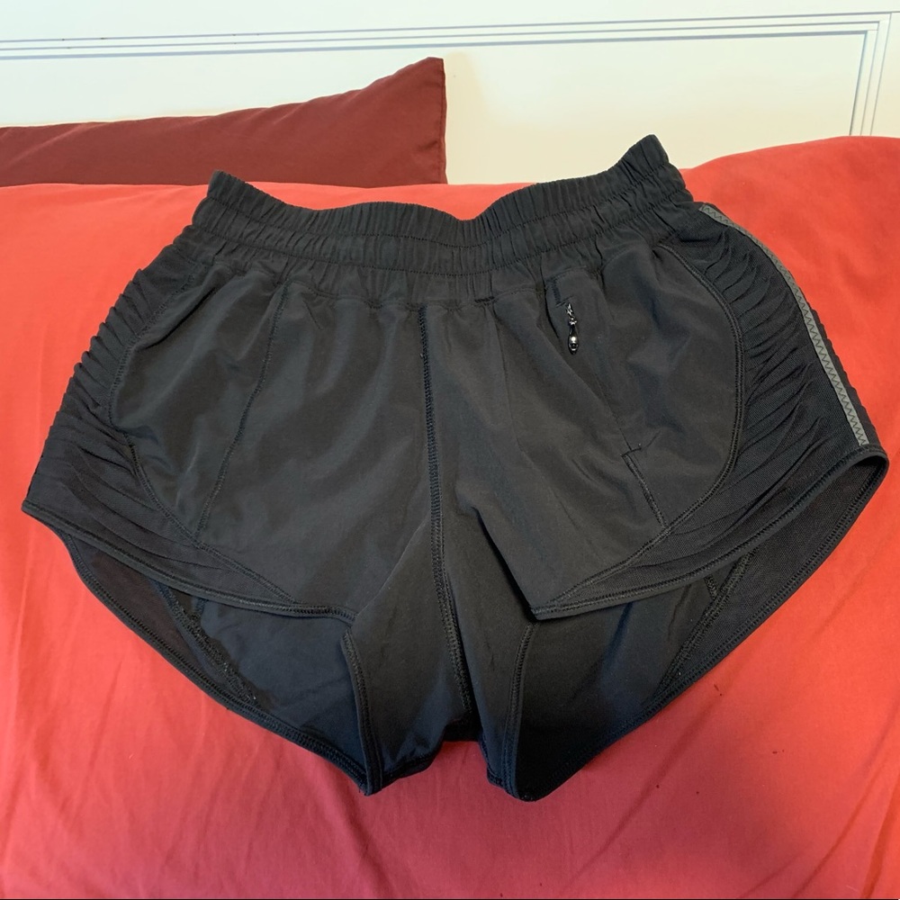 Size 2 black lululemon running shorts